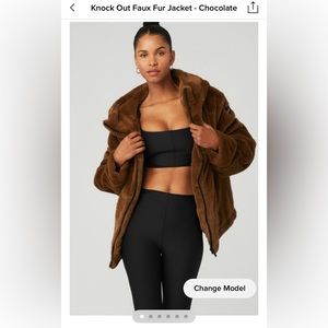 NWT Alo knock out faux fur jacket